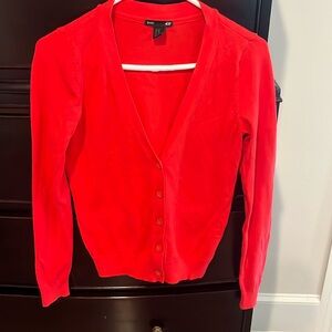 H&M red cardigan